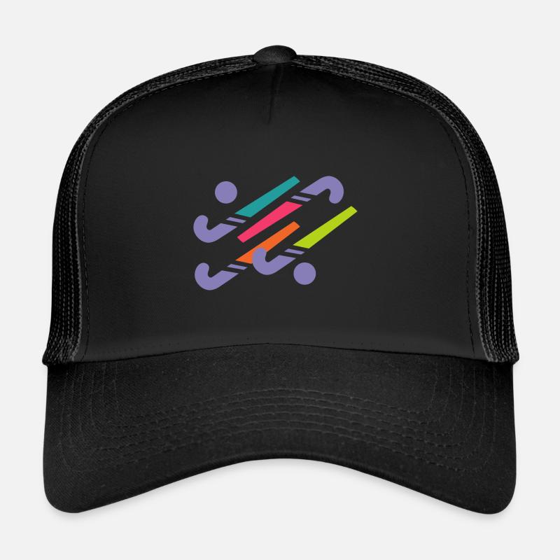 Hockeyschläger - Trucker Cap - Schwarz/Schwarz