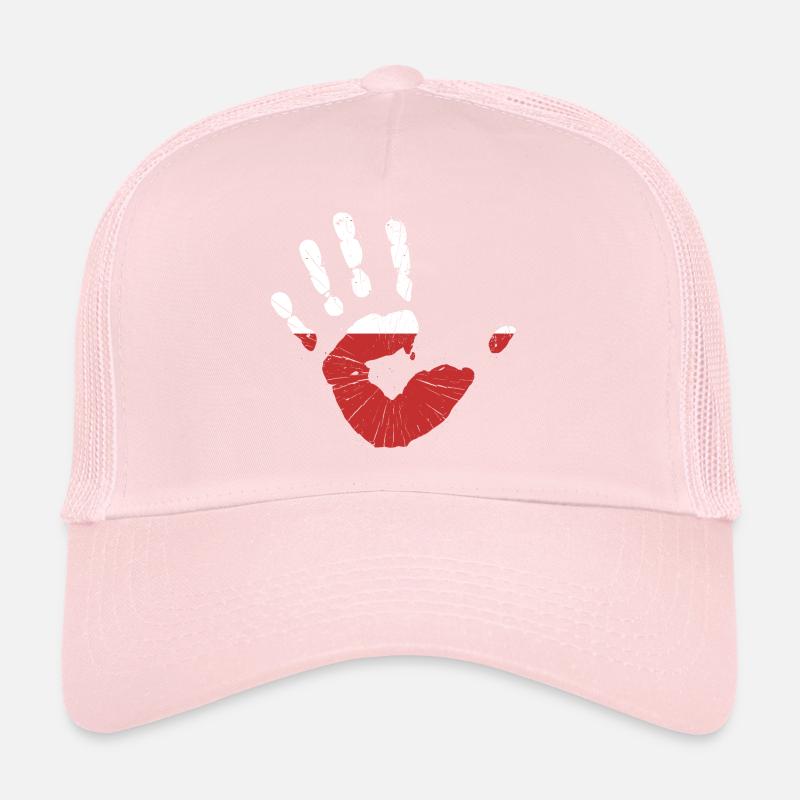 Pologne drapeau empreinte de la main maison identité Polska Casquette trucker 