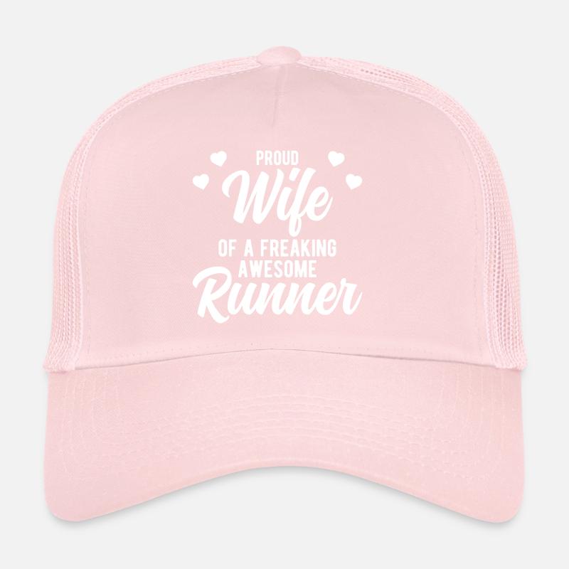 Funny running husband phrase gift for Trucker Cap