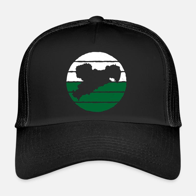 Saxony Flag Outline Saxon Flag Ossi SN Trucker Cap