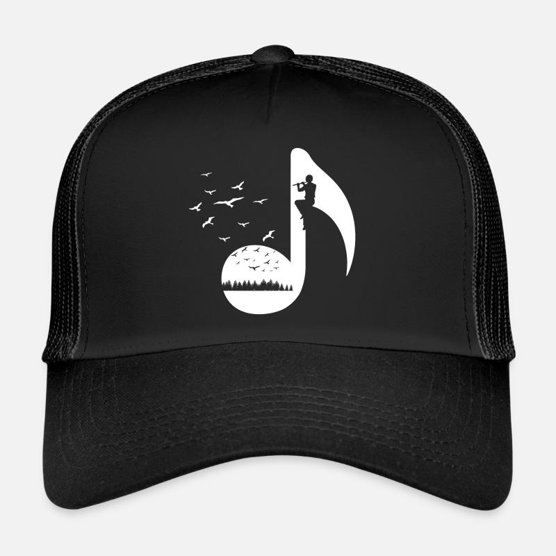 Oiseaux rétro flûtes Casquette trucker 