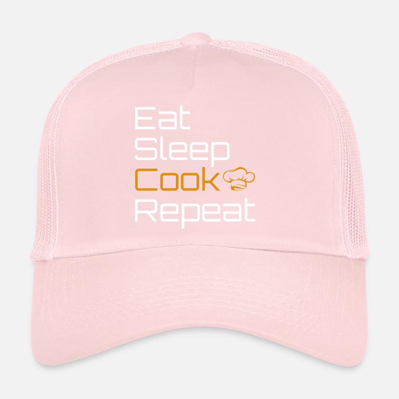 Manger Dormir Cuisiner Et Répéter Cuisiner Casquette trucker 