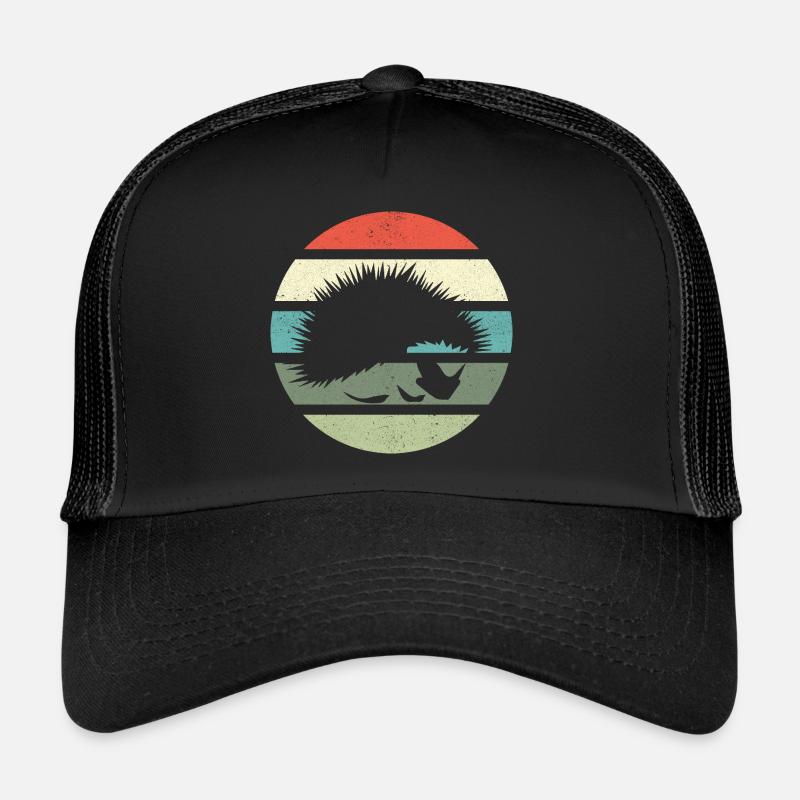 Retro Igel Vintage Stacheligel Trucker Cap