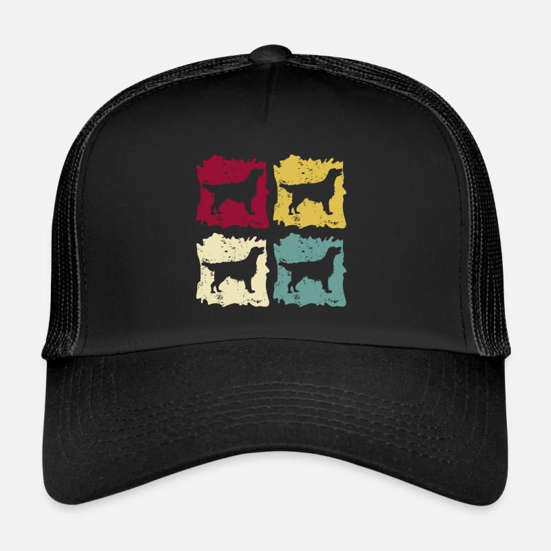 Flat Coated Retriever Rétro Vintage Casquette trucker 