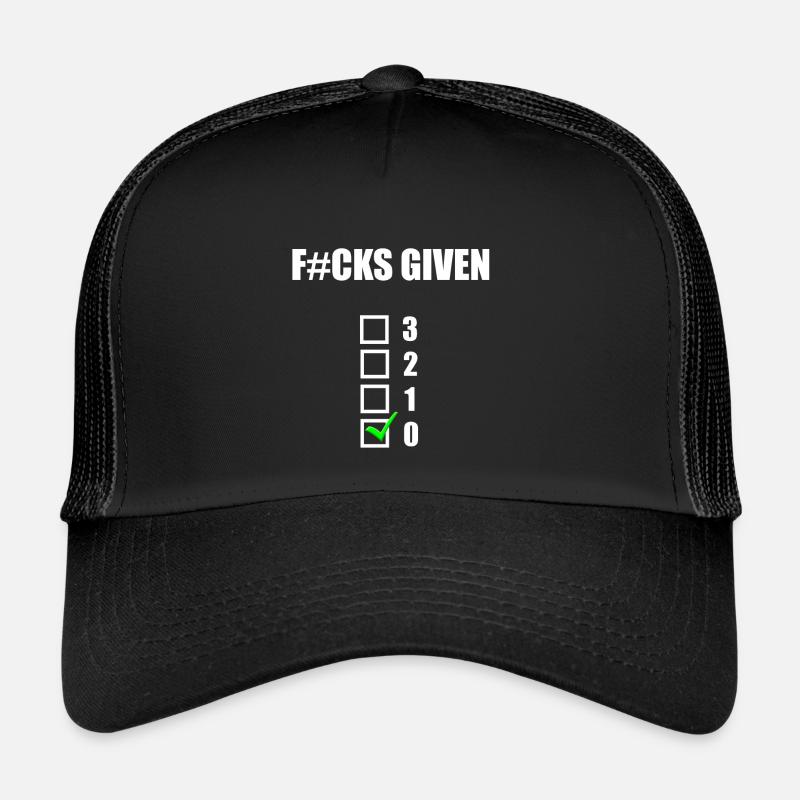 Zero F#cks Given Trucker Cap