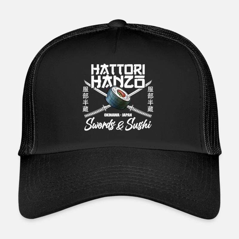 Les épées Hattori Hanzo et les sushis japonais Casquette trucker 