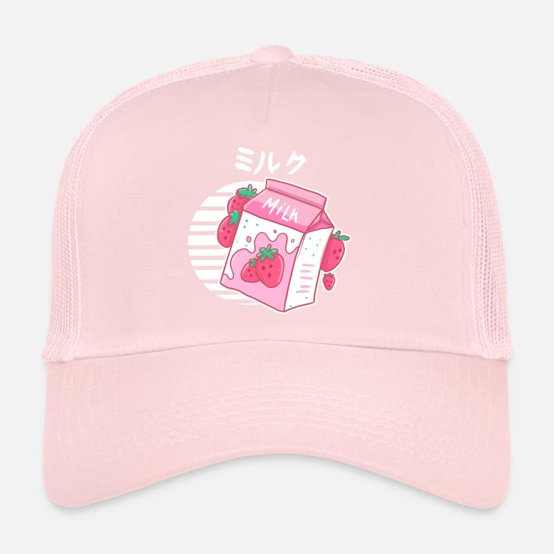 Aesthetic Pink Pastel Korean Trucker Cap