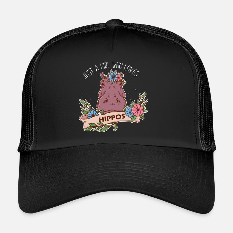 Nur ein Mädchen, das Nilpferde liebt Nilpferd Trucker Cap