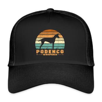 Podenco Canario Whisperer - Casquette trucker  - noir/noir - Devant