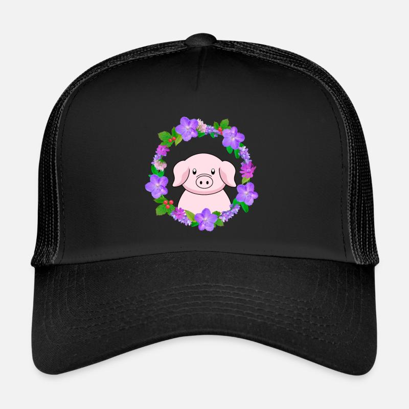 Süßes rosa Schwein Trucker Cap
