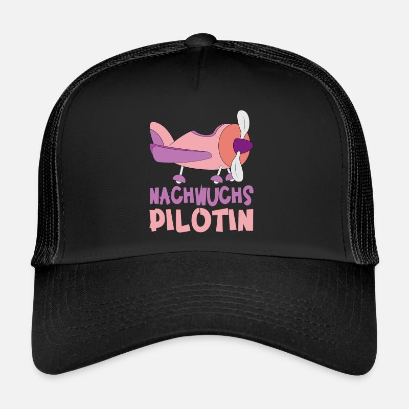 Nachwuchs Co Pilot Pilotin Baby Flugzeug Mädchen Trucker Cap