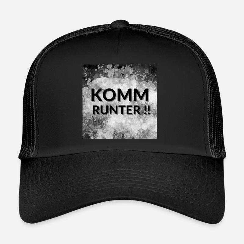 Komm runter !! - Trucker Cap - Schwarz/Schwarz