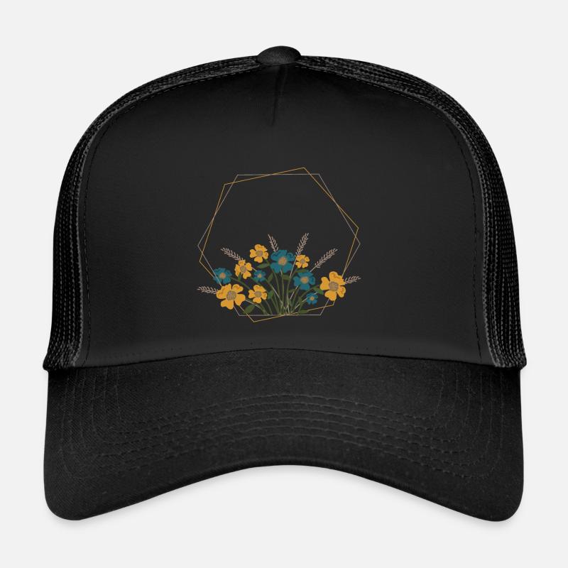 Blumenstrauß - Trucker Cap - Schwarz/Schwarz