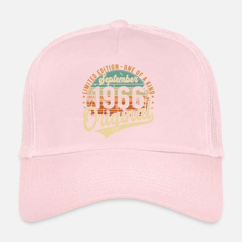 September 1966 Vintage Birthday Retro Trucker Cap