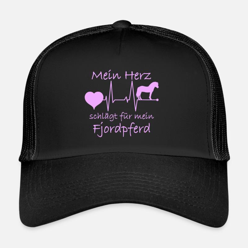Fjordpferd Mama Herzschlag Spruch Pink Trucker Cap