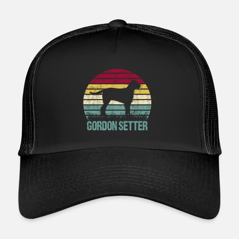 Gordon Setter Dog Vintage Retro Trucker Cap