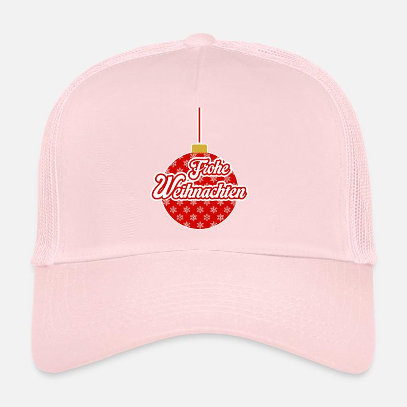 Kugel mit Schneeflocken - Frohe Weihnachten Trucker Cap