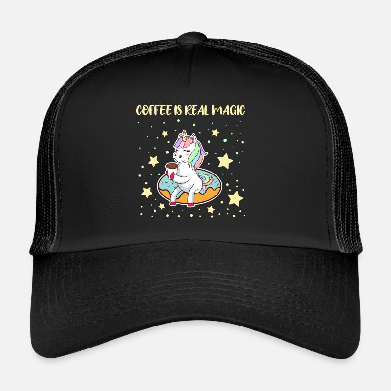 Awesome Coffee Unicorn Coffee Is Real Magic Trucker Cap