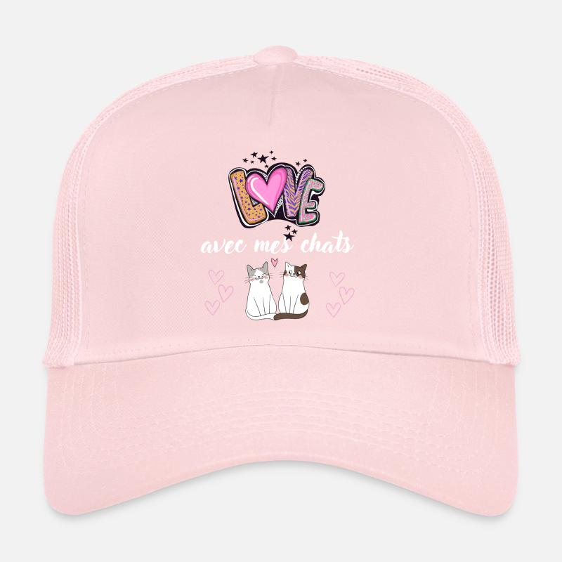 LOVE avec mes chats Casquette trucker 
