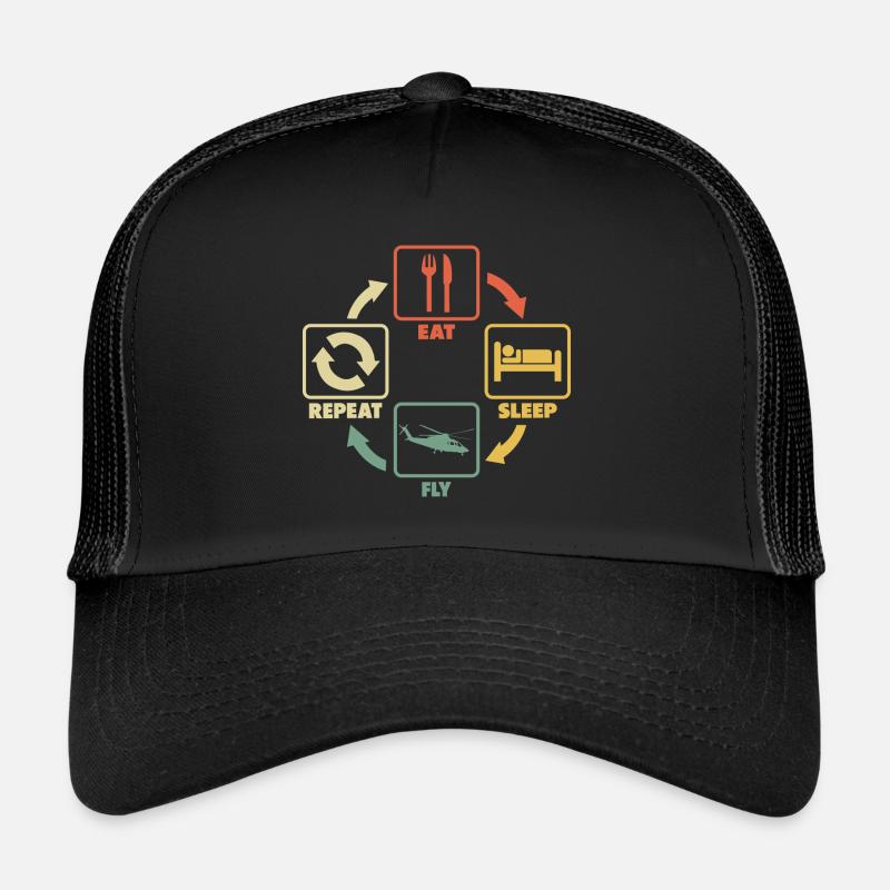 Hubschrauberpilot Helikopter Sprüche Lustig Witzig Trucker Cap