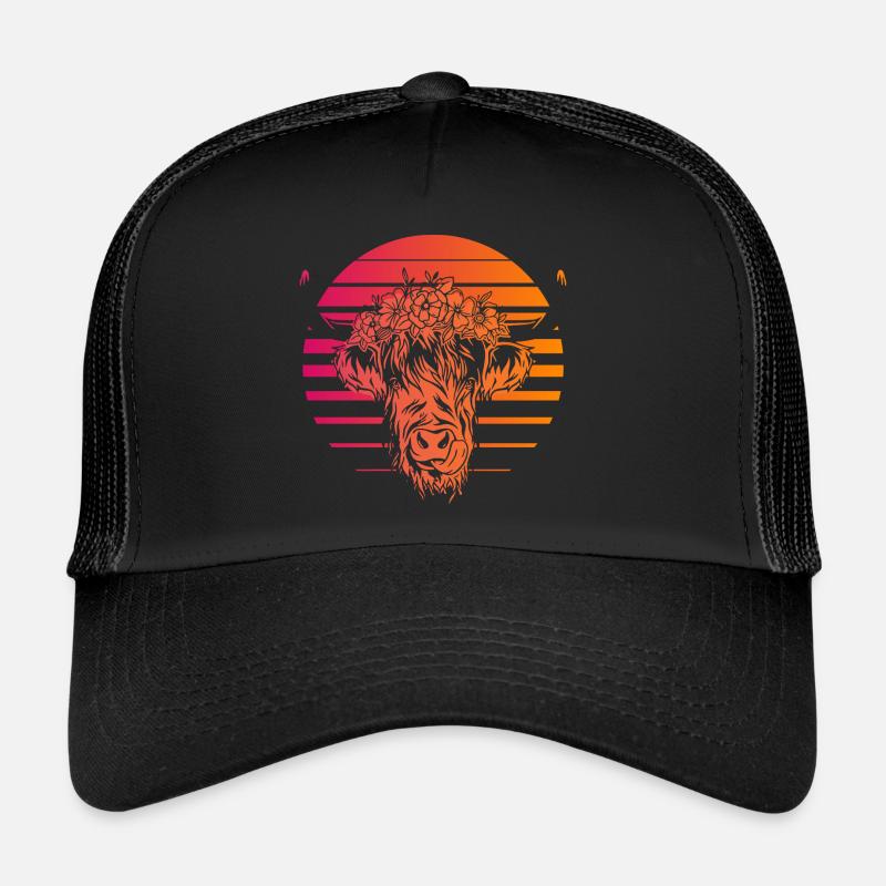 schottischer Hochländer Hochland Rind Highland Kuh Trucker Cap