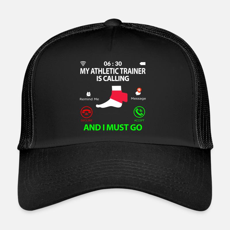Athletic Trainer Sprüche Lustige Witzige Humor - Trucker Cap - Schwarz/Schwarz