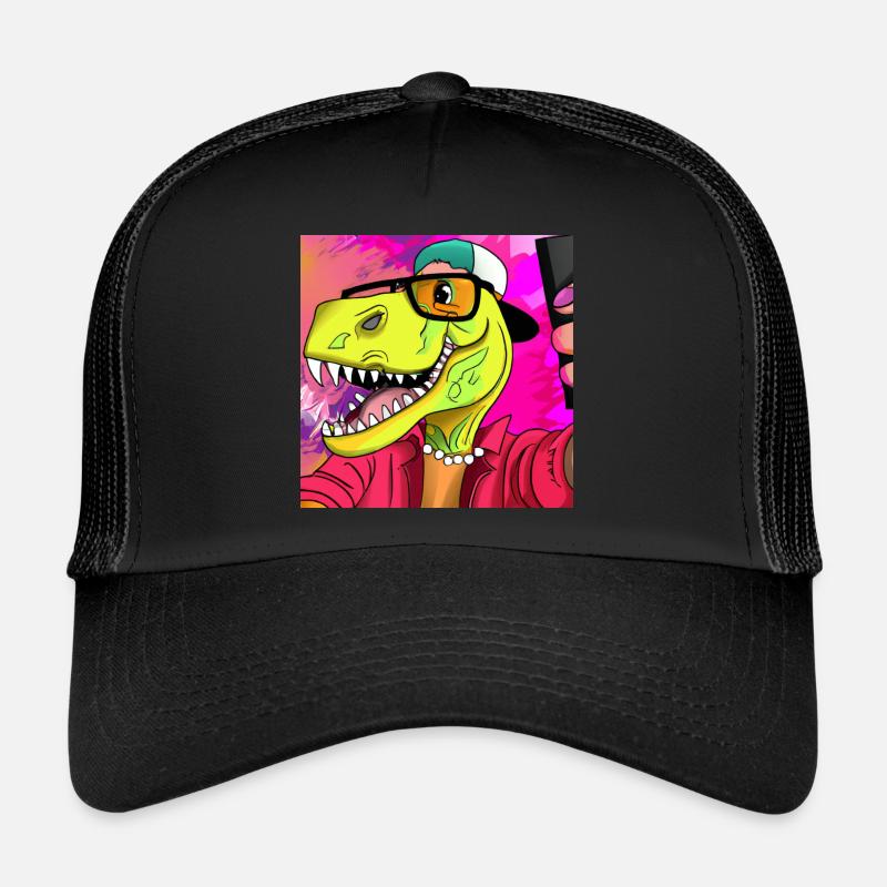 Cool dinosaur makes a selfie V7 gift Trucker Cap