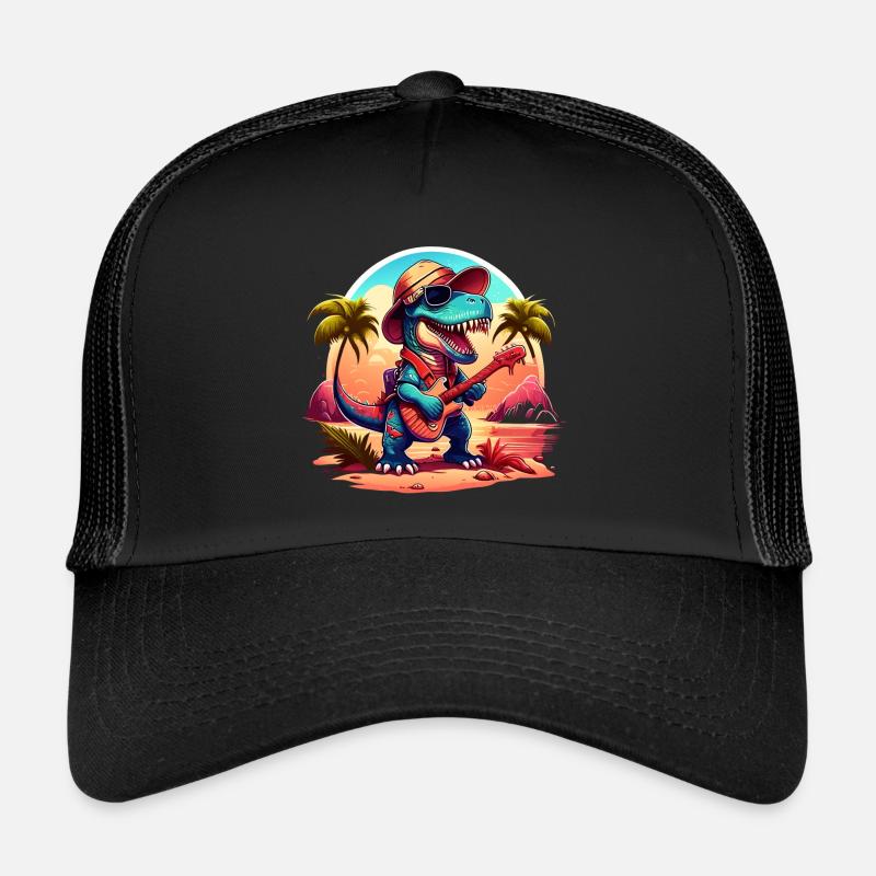 Funky T-Rex - Casquette trucker  - noir/noir