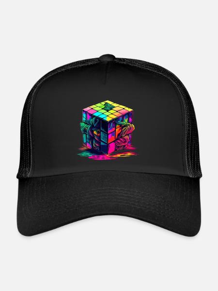 Cube - Casquette trucker  - noir/noir - Devant