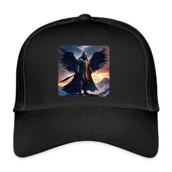 Fantasy Angel Knight - Trucker Cap - black/black - Front