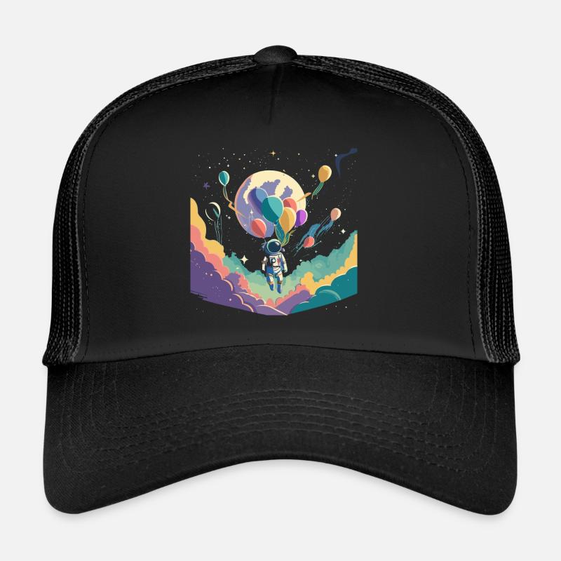 Weltraum - Trucker Cap - Schwarz/Schwarz