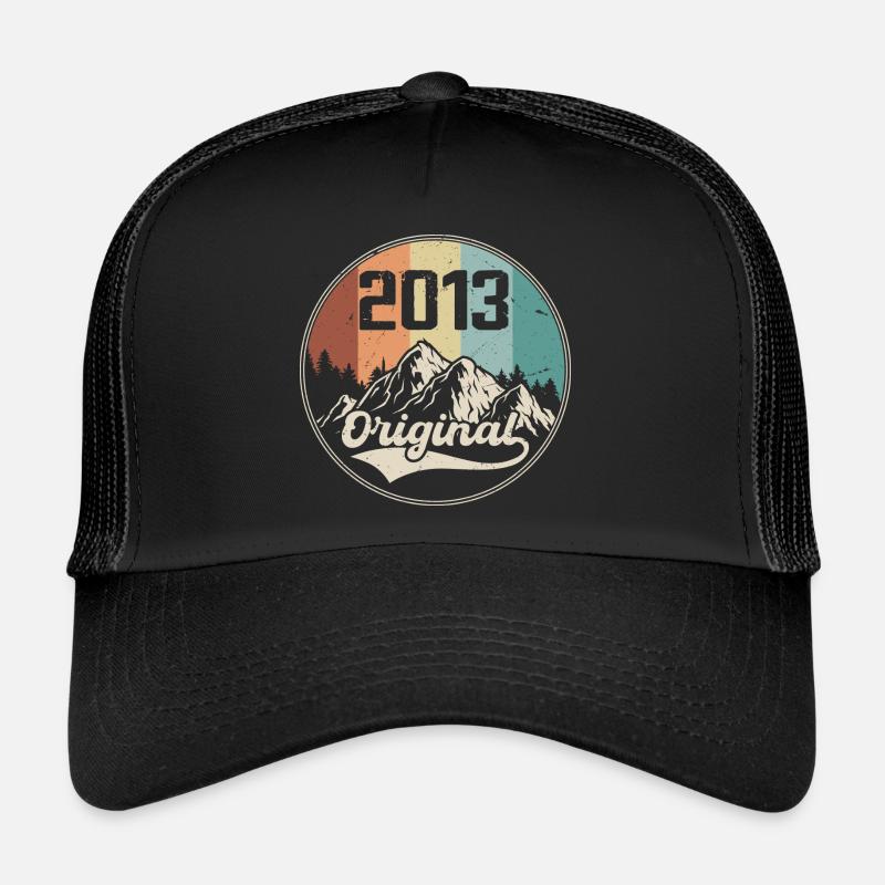 Original 2013 Geburtstagsgeschenk - 2013 - Trucker Cap - Schwarz/Schwarz