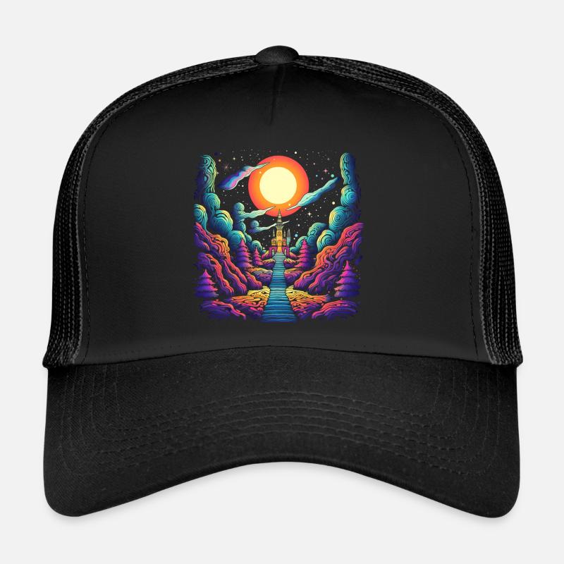 Stairway to Heaven - Psychedelic Castle Art Trucker Cap