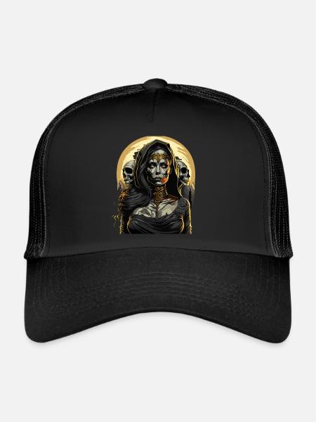 Reine de la mort - Casquette trucker  - noir/noir - Devant