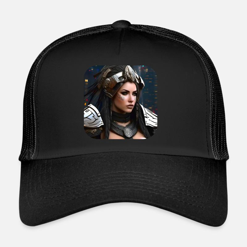 Proud Viking Shieldmaiden Cyborg Trucker Cap