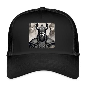 Proud Viking Warrior Germanic - Trucker Cap - black/black - Front