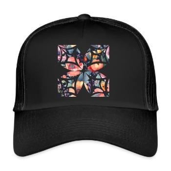 Vintage Eighties Shirts Design Christmas Gift - Trucker Cap - black/black - Front