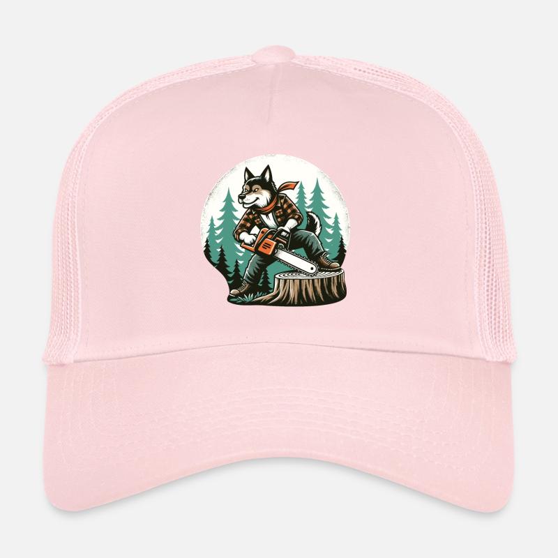 Renard, Bûcheron, Tronçonneuse, Arbre, Bois, Forêt Casquette trucker 