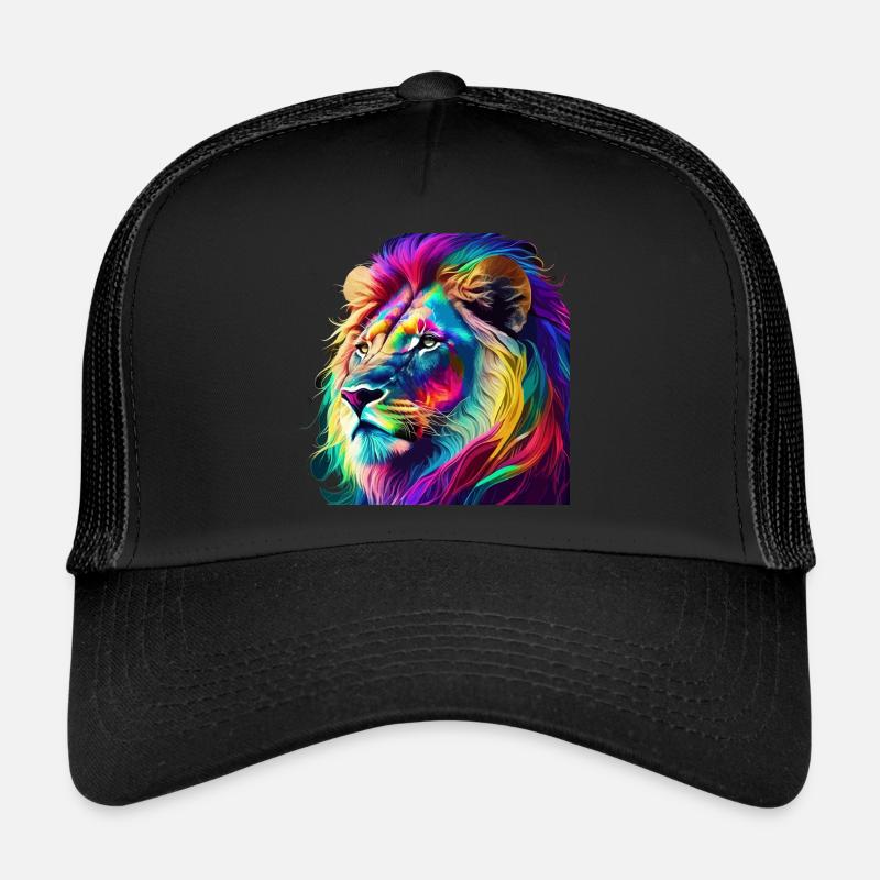 Lion Portrait - Trucker Cap - black/black