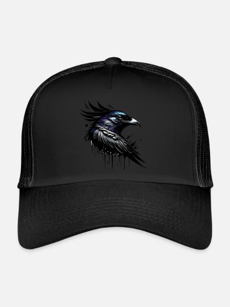Crow - Trucker Cap - black/black