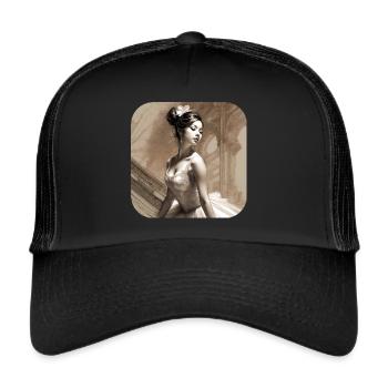 Prima Ballerine V - Casquette trucker  - noir/noir - Devant