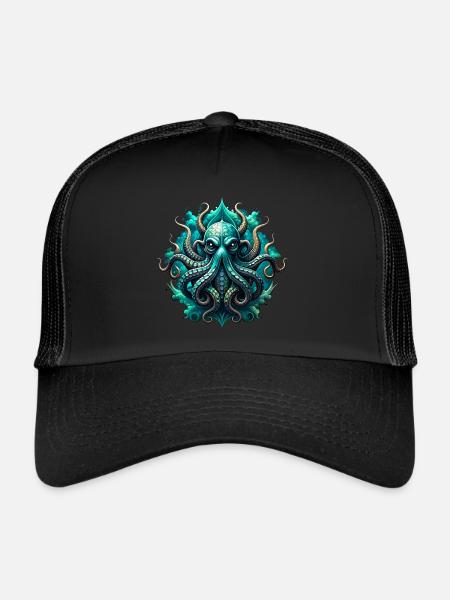 octopuses - Trucker Cap - black/black