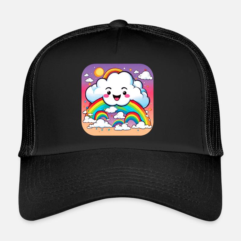 Cute cloud with rainbow Trucker Cap