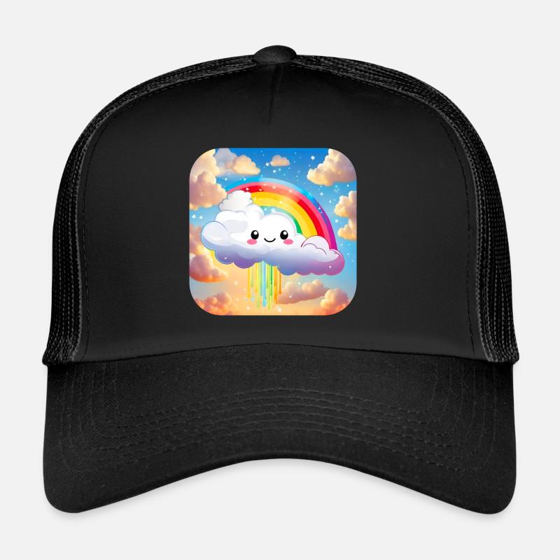 Cute cloud with rainbow Trucker Cap