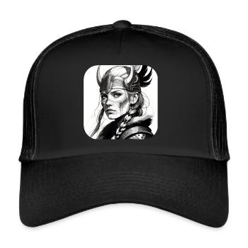 Proud Vikings in Germania Shieldmaiden - Trucker Cap - black/black - Front