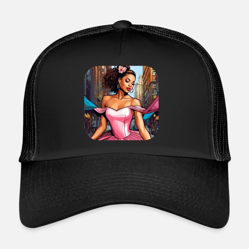 Moderne Märchen Prinzessin in Rosa Trucker Cap