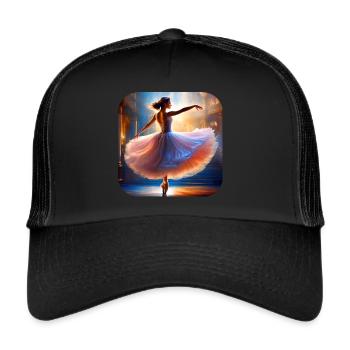 Danseuse étoile I - Casquette trucker  - noir/noir - Devant