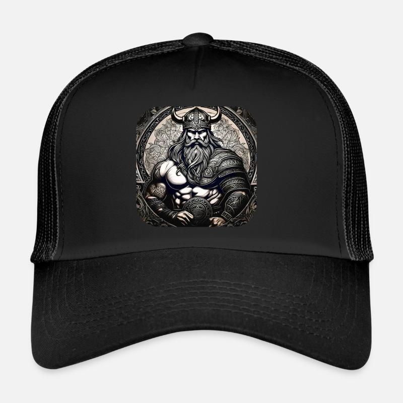Fier guerrier viking germanique Casquette trucker 