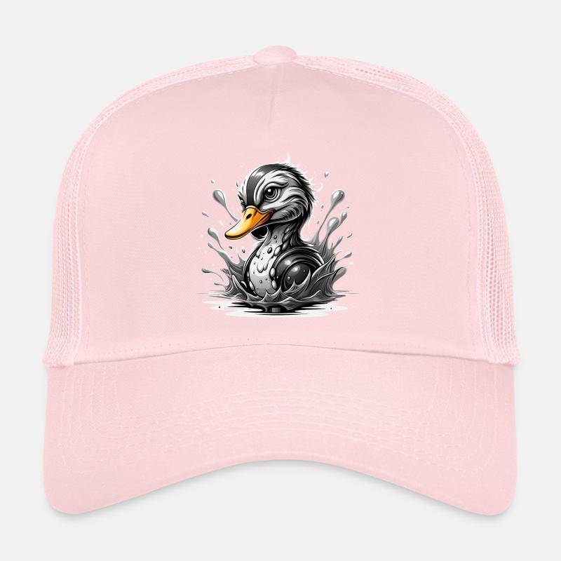Canard noir et blanc Casquette trucker 