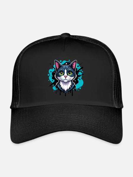 Cat - Trucker Cap - black/black